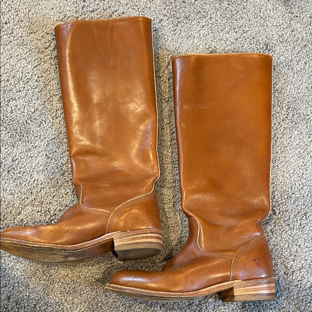 Frye Women's Brown Leather Heeled Boots